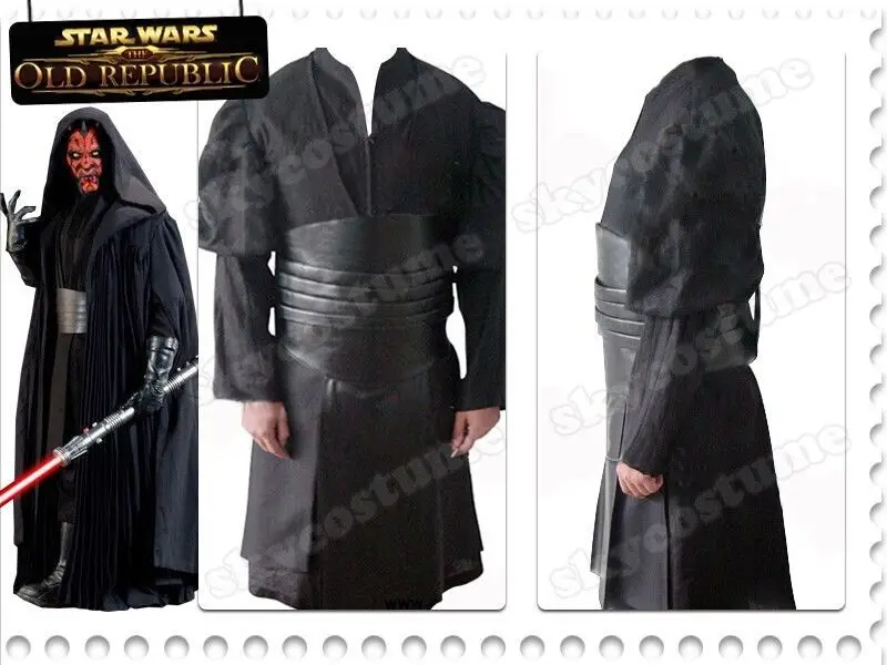 Халат туника Star Darth Maul костюм для косплея накидка плиссированная униформа полный