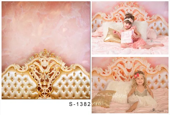 

Pink bed back background for girls photo shooting vinyl photography backdrops fabric for photo studio background fotografia