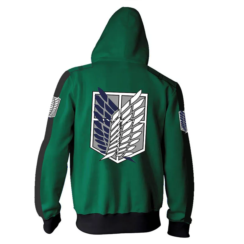 Anime Attack On Titan Levi Mikasa Eren Cosplay Costumes Men Women Hoodies Sweatshirts Spring Jacket Coat Luxtees (5)