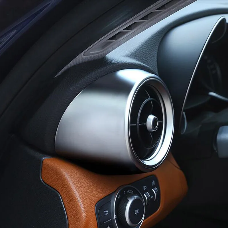 MAVMAX for Alfa Romeo Giulia 2017 ABS Chrome Rear Row Air Conditioning Vent Outlet Cover Trim 