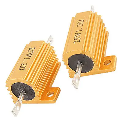 20W de 12 Ohm amarillo caja de aluminio con revestimiento de Resistores bobinados x 2 