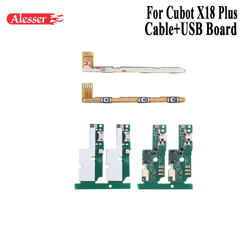 Alesser для Cubot X18 плюс кнопка питания, громкости ключ гибкий кабель USB штекер плата зарядки для Cubot X18 плюс Аксессуары для мобильных телефонов Alesser для Cubot X18 плюс кнопка питания, громкости ключ гибкий кабель USB штекер плата зарядки для Cubot X18 плюс Аксессуары для мобильных телефонов