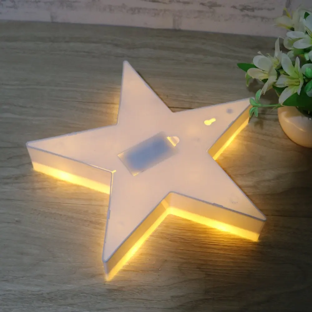 Lumiparty декоративные буквы свет звезды Форма LED шатер Батарея действовали led