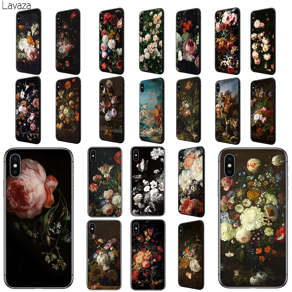 Lavaza Классический Цветочный Мягкий ТПУ чехол для Apple iPhone 6 6S 7 8 Plus 5 5S SE X XS MAX XR