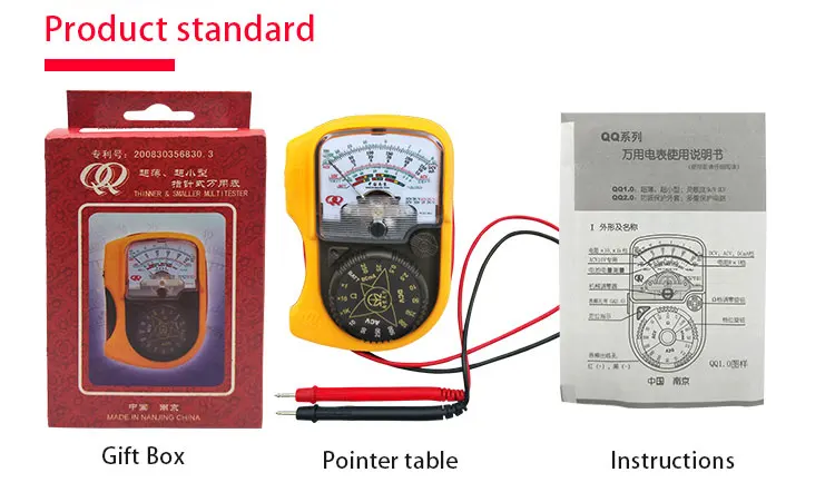 TY QQ2.0 Мини-тест-мультиметр профессиональное измерение AC/DC сопротивление батареи бытовой электрик оборудование для технического обслуживания