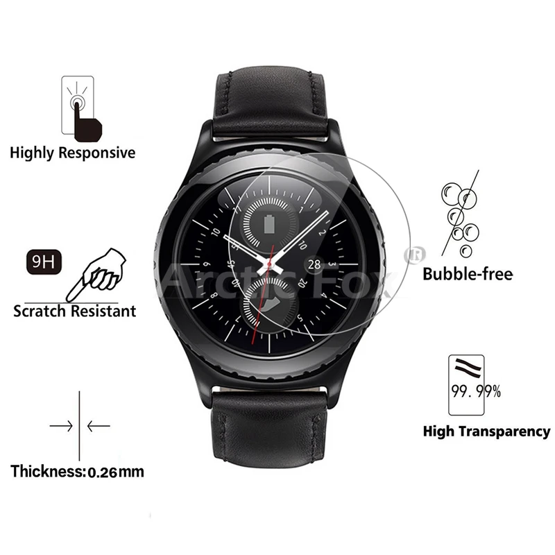 Взрывозащищенное Закаленное стекло премиум класса 10 шт./лот 9H для Samsung Gear S3 защита