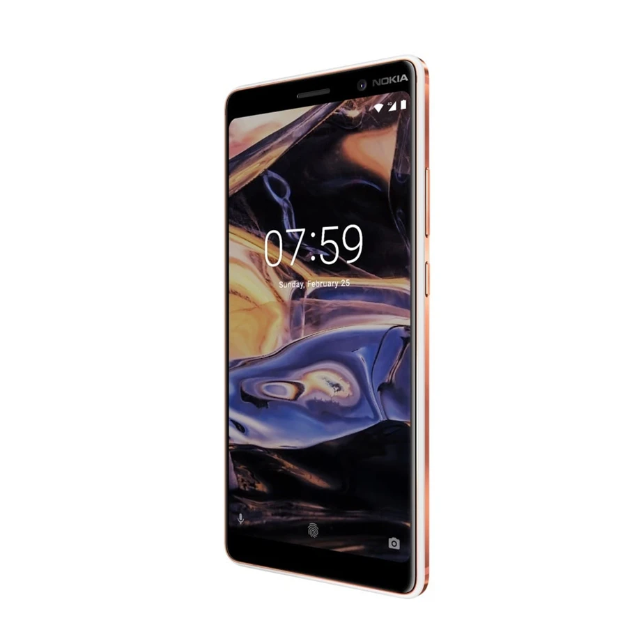 Nokia 7 Plus,, Android, мобильный телефон, четыре ядра, 4G LTE, 6,0 '', 4 Гб ram, 64 ГБ rom, две sim-карты, две тыловые камеры, отпечаток пальца, NFC