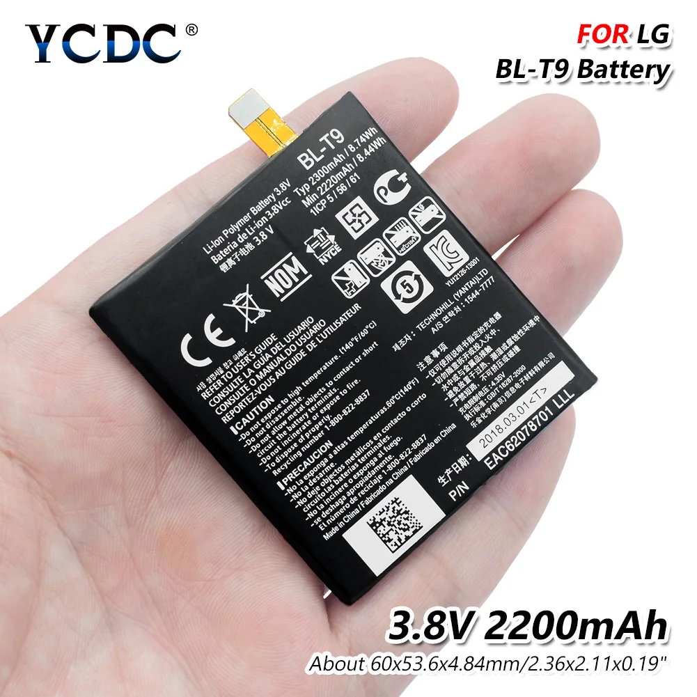 Литий-ионная аккумуляторная батарея 2220mAh BL-T9 BLT9 батарея BL T9 для LG Google Nexus 5 D820 D821 Optimus G Pro E980