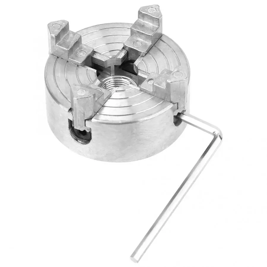 

Wood Lathe Chuck Milling Collet Chuck Z011A Zinc Alloy 4-Jaw Chuck Clamp Accessory For Mini Metal Lathe Mini Drill Chuck