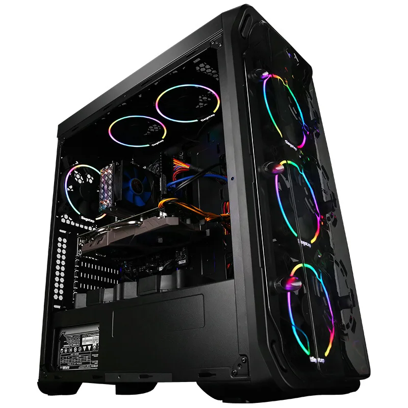  GETWORTH R31 Liquid Cooling Computer Intel I7 Desktop I7 8700K GTX1060 6GB WD 240G SSD 8G RAM Win10