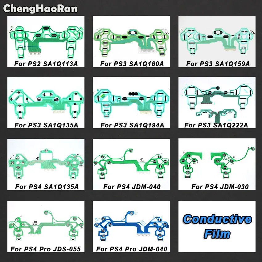

ChengHaoRan For PS2 PS3 PS4 Controller Conductive Film Flex Cable For PS4 Pro Slim Joystick Repair Part,JDM 030 040 JDS-055