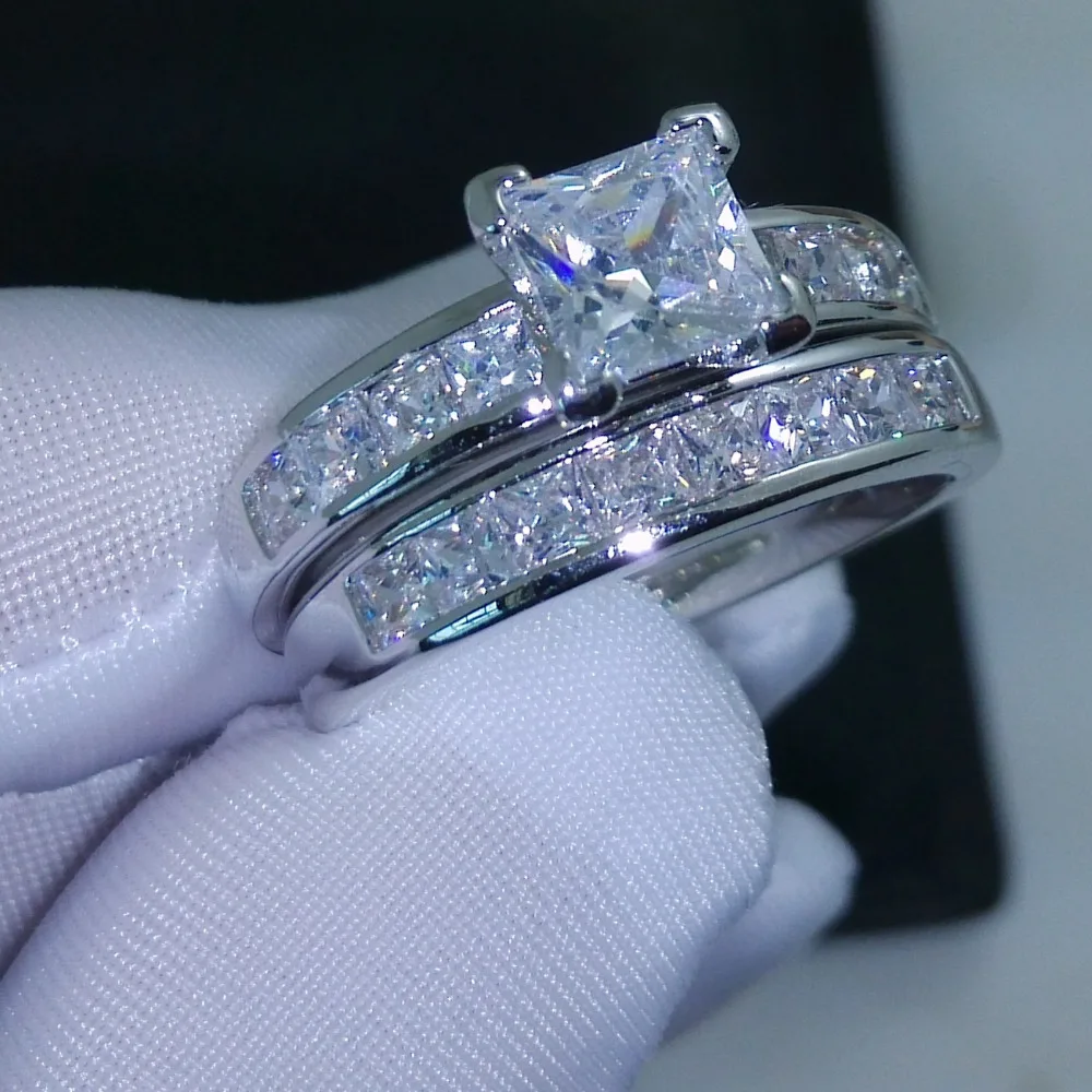 victoria wieck valueable princess cut aaa cz simulated stones 10kt white gold filled wedding women ring - Princess Cut Wedding Ring victoria wieck valueable princess cut aaa cz simulated stones 10kt white gold filled wedding women ring - Princess Cut Wedding Ring