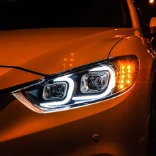 Car Styling Head Lamp For Mazda 6 Atenza Headlights 2014 - 2016 LED Headlight Double C Angel Eye DRL Bi Xenon Lens High Low Beam car styling new for mazda 6 led headlights 2014 2016 led mazda6 head lamp angel eye led drl h7 hid bi xenon lens low beam