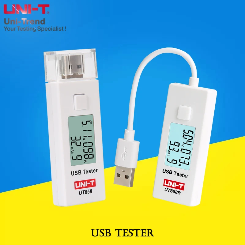 

UNI-T UT658/UT658B USB Tester; Mobile Phone/Notebook/Mobile Power/Voltage Current Monitor