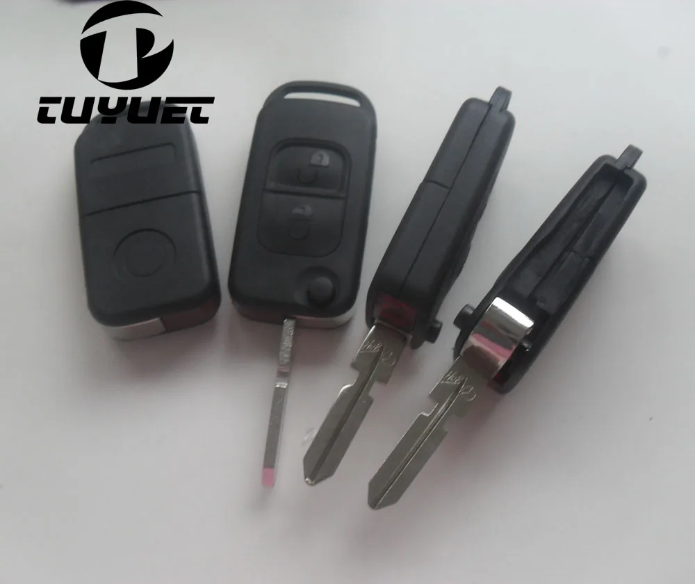 Benz remote key shell 2 button HU39 (2)-1