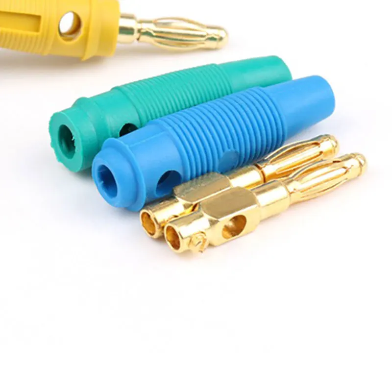 

20 Pcs Gold Plated 4mm Banana Plug Screw To Speaker Amplifier Binding Post Test Probes Adapters H99F