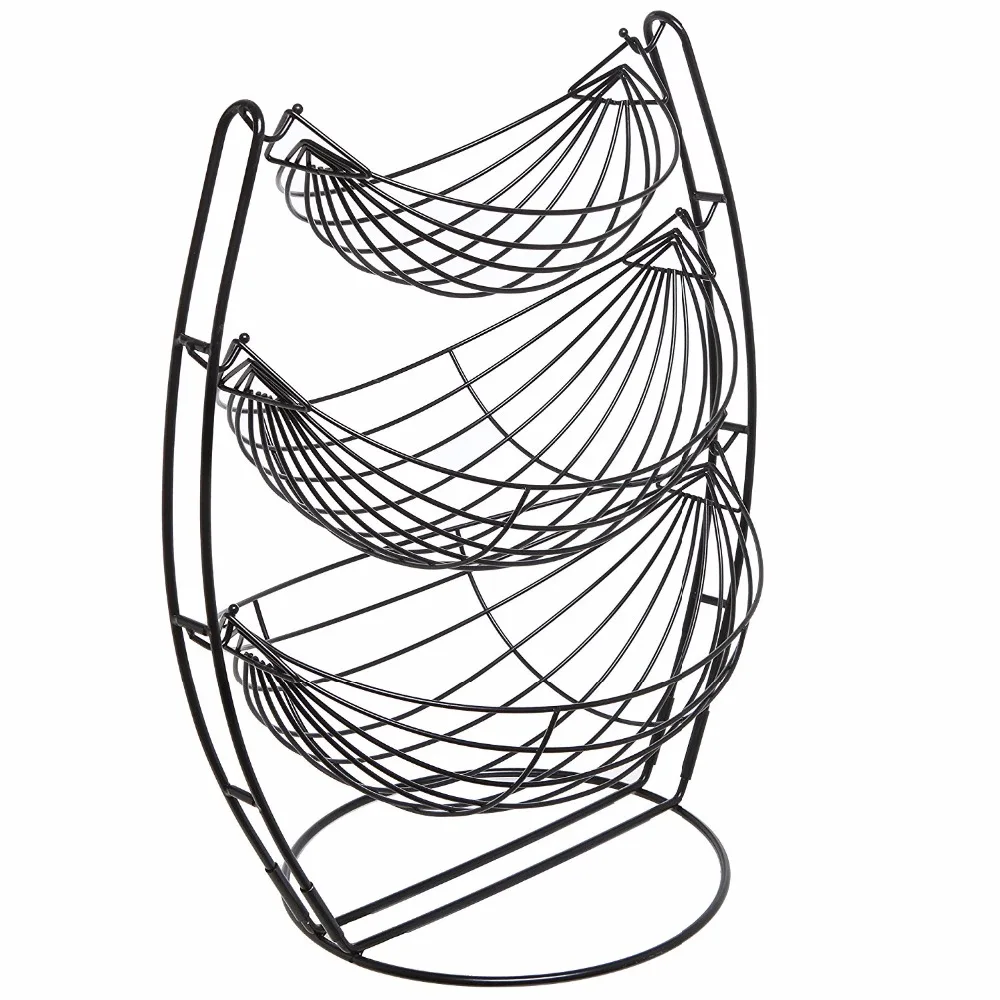 3-х уровневый гладить большая корзина для хранения фруктов для фруктов из металла дисплей стенд черные ягоды держатель корзина для домашнего декора гостиной украшения