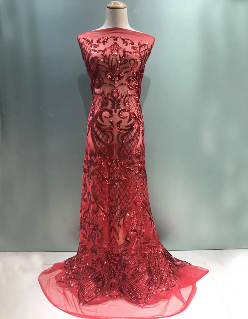 sequin net gown