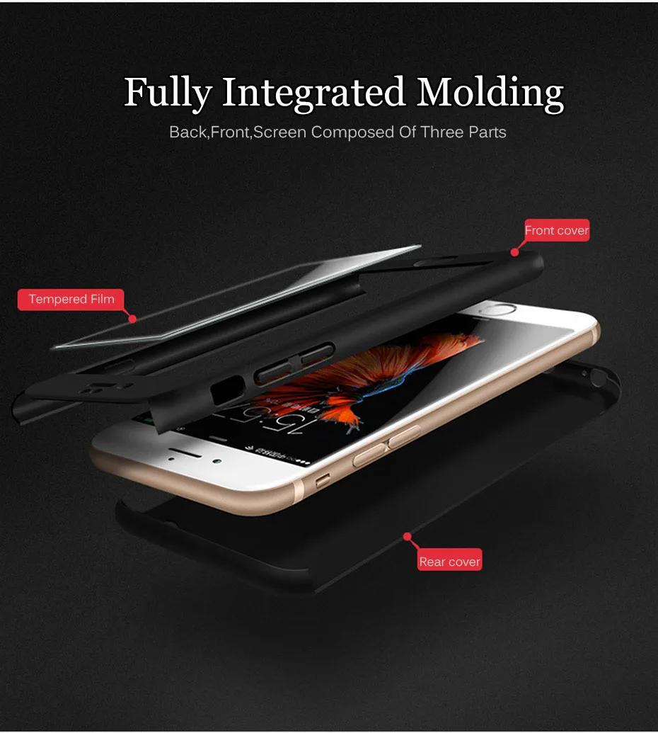 YAMIZOO x 8 Case For iPhone 6s 6 7 Case Cute 360 Hard Matte Phone Cases Cover With Glass For iPhone 6s 6 7 8 Plus Case x Coque   (9)