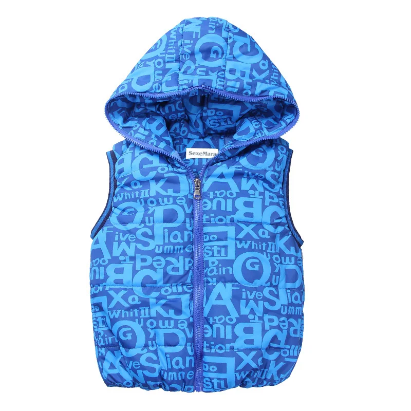 2018 Autumn Boy Vests Jacket Kids Clothes Print Fashion Children