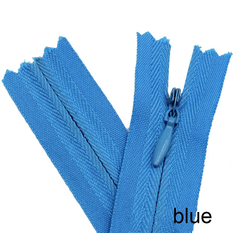 10 шт. 45 см(18 дюймов) длина 3# закрытые нейлоновые молнии Портной брюки застежка-молния швейные изделия ручной работы DIY аксессуары - Цвет: blue
