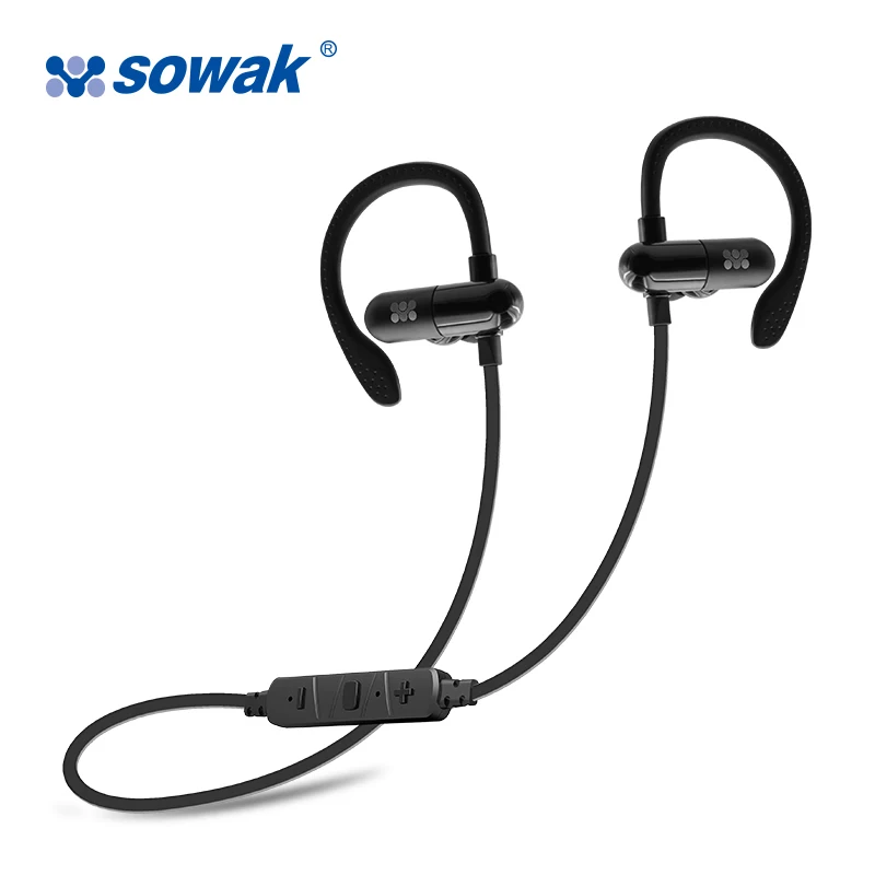 Спортивная bluetooth гарнитура с ушным крюком наушники Sowak W1 + микрофоном