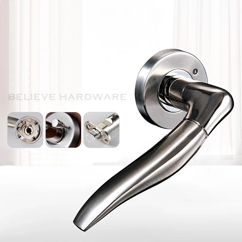 KINLONG W6052728 Shower Door Lock Lever Handle Locks Without Keys For Washing Room/Bedroom/Study
