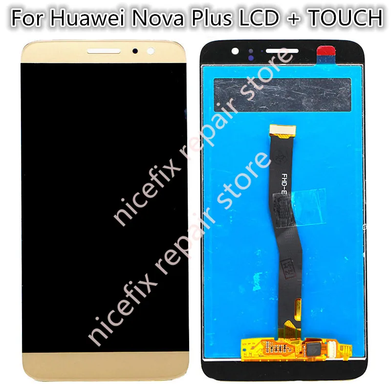 

Black/White/Gold For Huawei Nova Plus TD-LTE MLA-L11 MLA-L02 MLA-L12 LCD Display + Touch Screen Digitizer Assembly Replacement