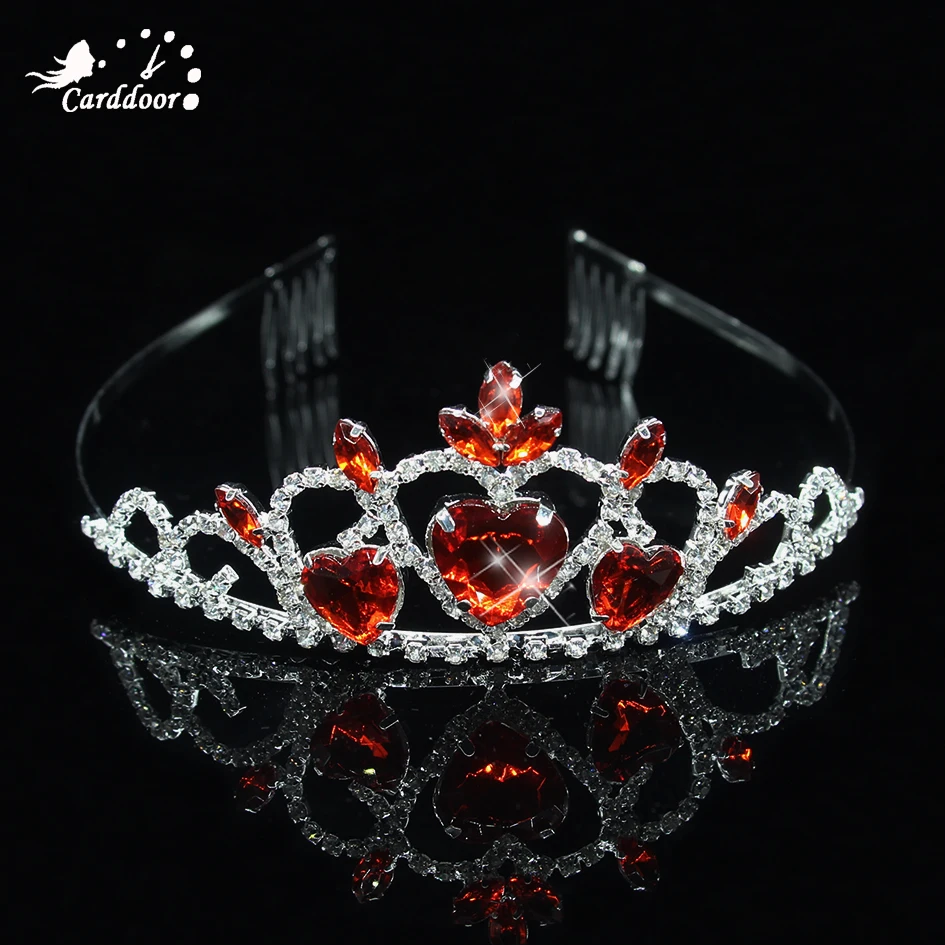 

Carddoor Cute Princess Crown Crystal Rhinestone Tiaras Flower Kids Girl Gold Wedding Birthday Prom Bridal Hair Jewelry