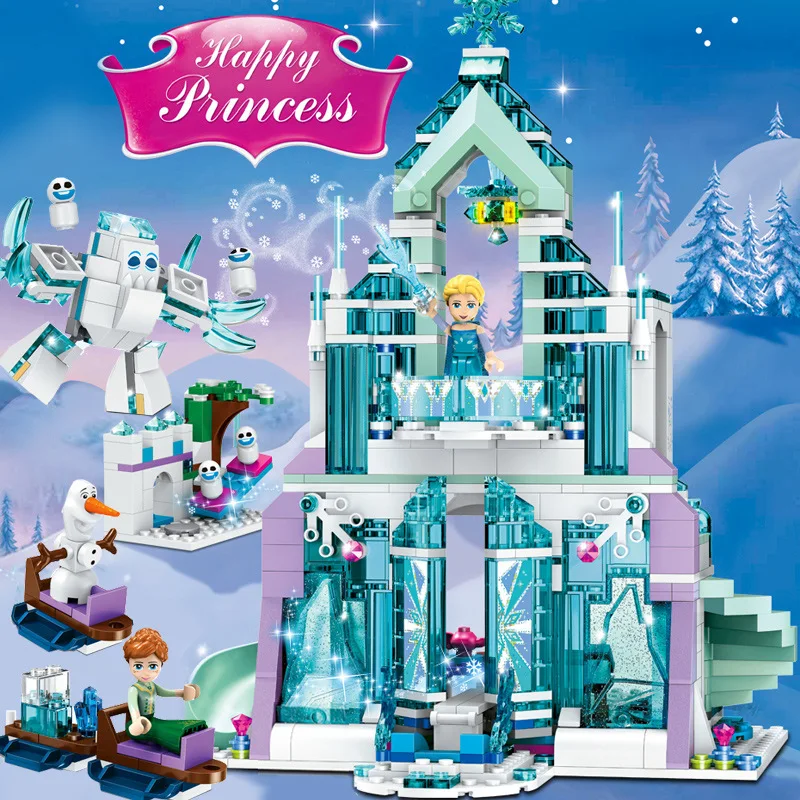 

New Friends 25002 Elsa Anna Magical Ice Castle 41148 Model Building Blocks 25006 Cinderella Princess Castle Legoinglys Friends