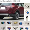 Couvercle de silencieux arrière stylé, 1 pièce, sortie dédiée, en acier inoxydable, pour voiture Toyota RAV4 2016, 2017, 2022 ► Photo 1/6