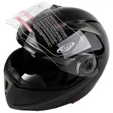 New DOT Gloss Black Modular Flip Up Dual Visor Sun Motorcycle Helmet S/M/L/XL
