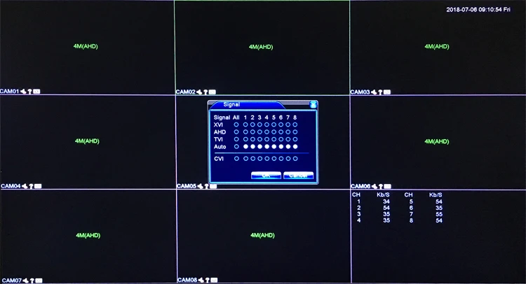 Красная панель 5-мегапиксельной камеры наблюдения Hi3521D XMeye 8CH 8 канала 6 в 1 WIFI коаксиальный гибридный NVR TVI CVI AHD CCTV DVR