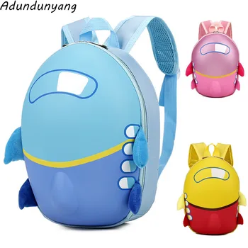 

HOT School Bag Children Boys Backpacks Kindergarten backpack for girls Kid Cartoon plane School Bag for Kids