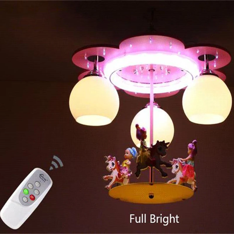 

Hot Colorful Kid's LED Ceiling Lamp Starlight Carousel Dimmable Led Ceiling light Bedroom Kindergarten lighting+Remote Control