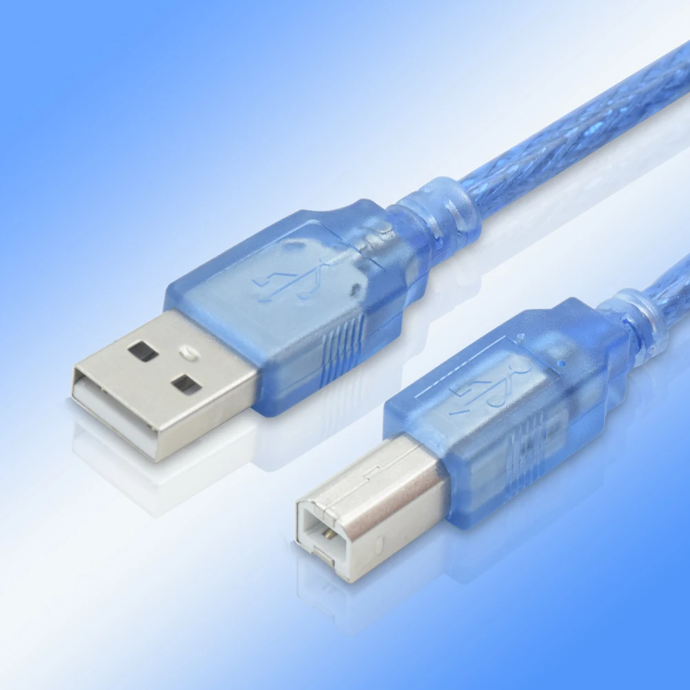 1 m/1,8 m/3 m/5 m высокоскоростной черный/прозрачный 480Mpbs USB 2,0 кабель для передачи данных для принтера шнур сканера для Xerox Canon HP, Brother Arduino