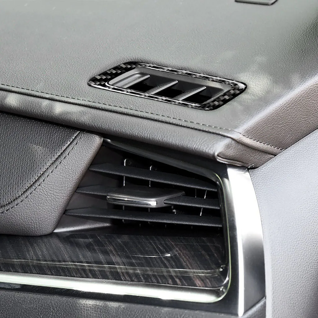 

Carbon Fiber Car Ventilator Grille Decoration Sticker Outside Sequins For Cadillac XT5 2016-2019 Car Styling Stickers
