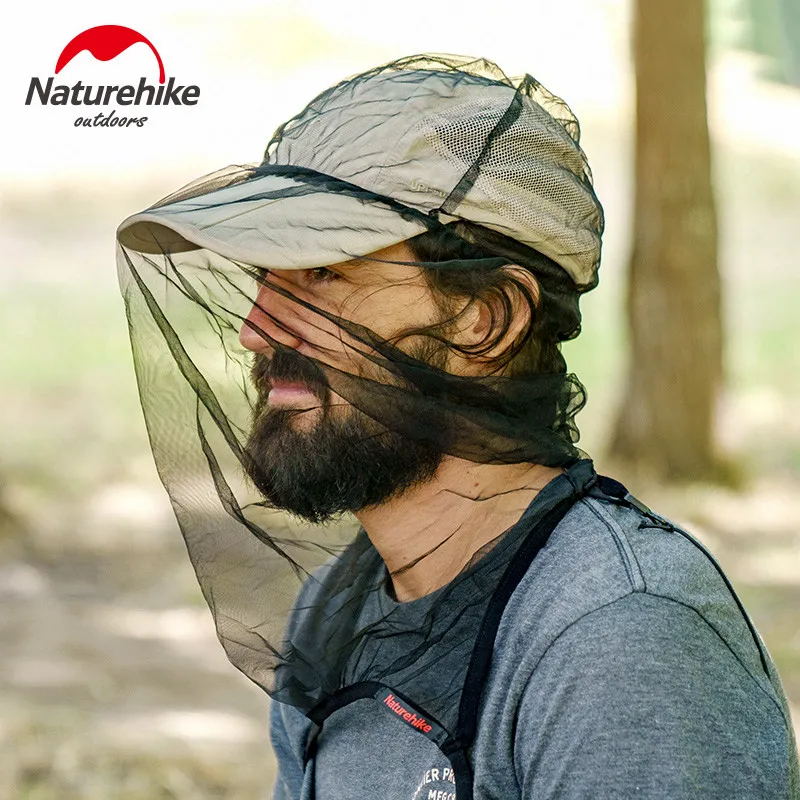 Naturehike Outdoor Hiking Mosquito proof Cap Fishing Sunscreen Gauze Mask Breathable Net Mask Lightweight Portable Cap Net Mask