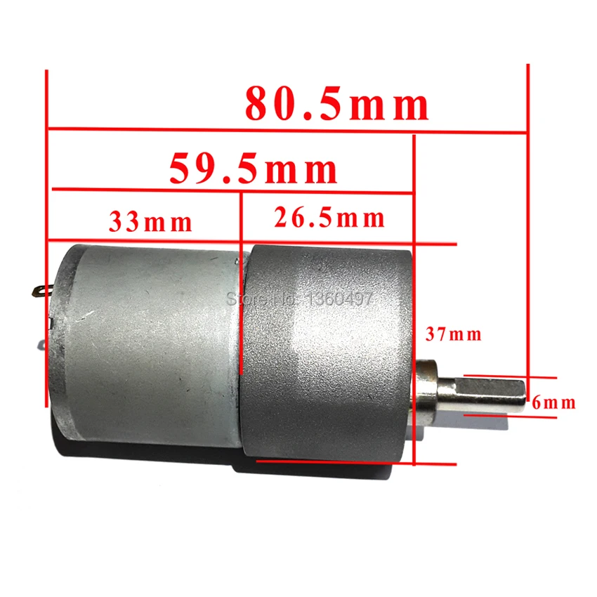 37 мм 200 об/мин 37 ГБ 24 в высокий крутящий момент коробка передач мощный двигатель постоянного тока вентилятор