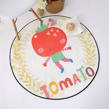 Томатный печати круглые творчество ковры для Гостиная ковер милые дети номер Декор компьютер подушка для стула/коврик для пола домашний Входные Коврики