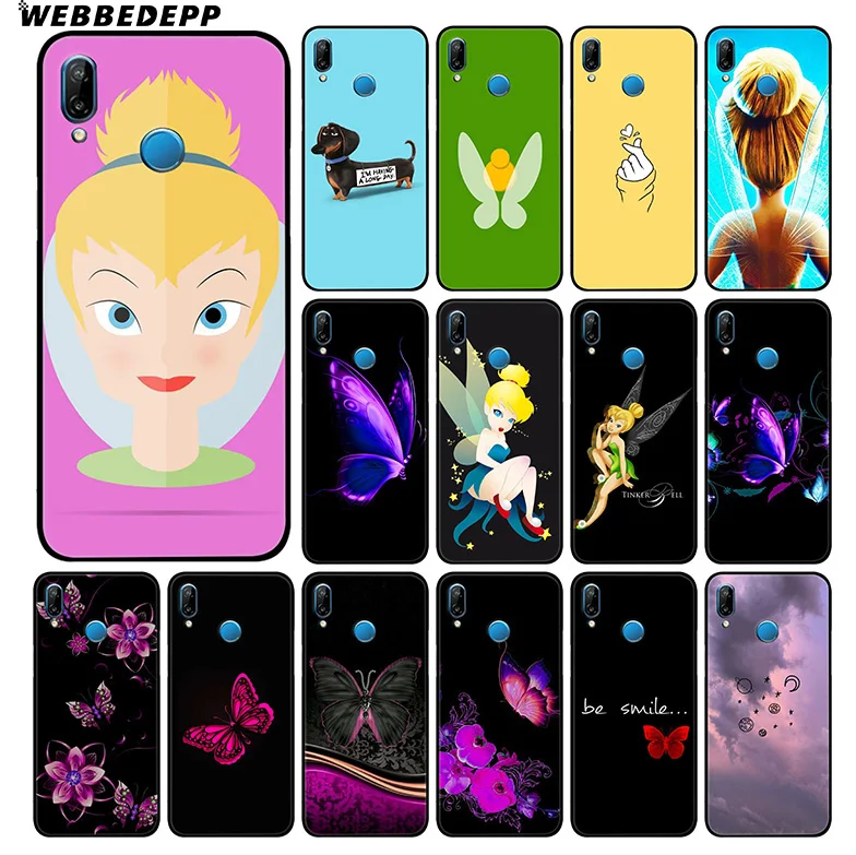 Мягкий чехол WEBBEDEPP Tinker Bell Tinkerbell для Huawei P30 P20 Pro P10 P9 Lite 2017 P Smart 2019 &amp Nova 3 3i Y9 |