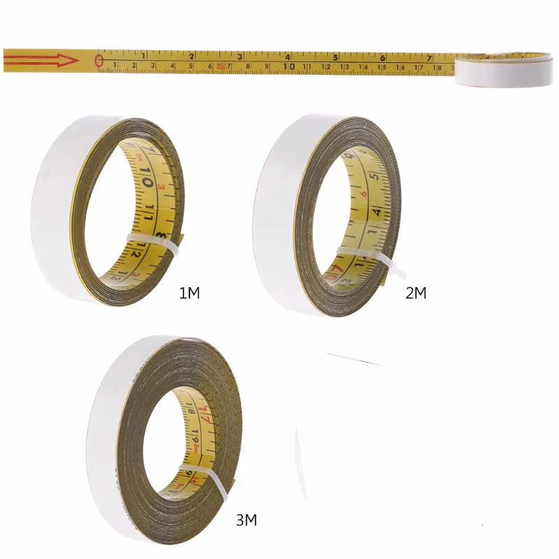 

Inch & Metric Self Adhesive Tape Measure Steel Miter Saw Scale Miter Track Ruler For Router Table Saw T-track Woodworking Tools