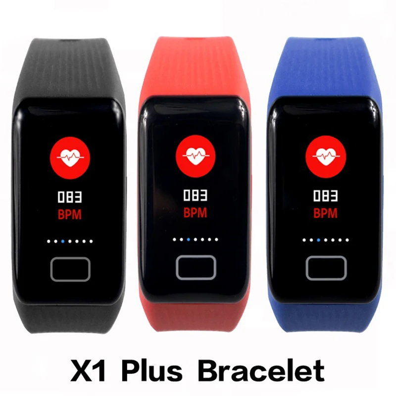 

2018 X1 Plus Colorful Screen Smart Bracelet Blood Pressure Blood Oxygen Heart Rate Monitor Weather Report Activity Smart Band