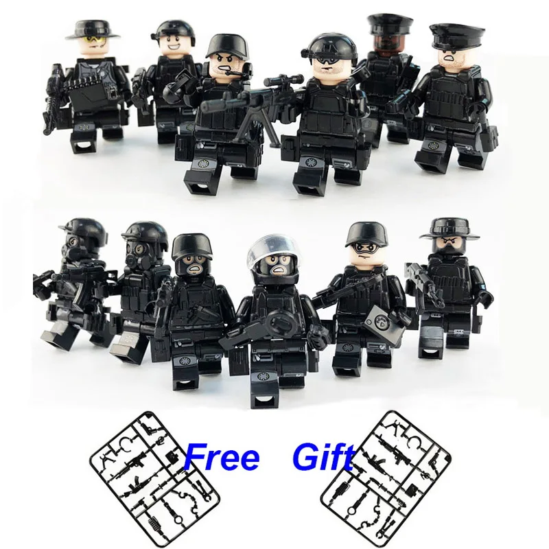 

Military Special Forces Soldiers 12Pcs/set Figures Guns Movies 2 Building Blocks Bricks Compatible Legoings Ww2 Toys Kid Gift