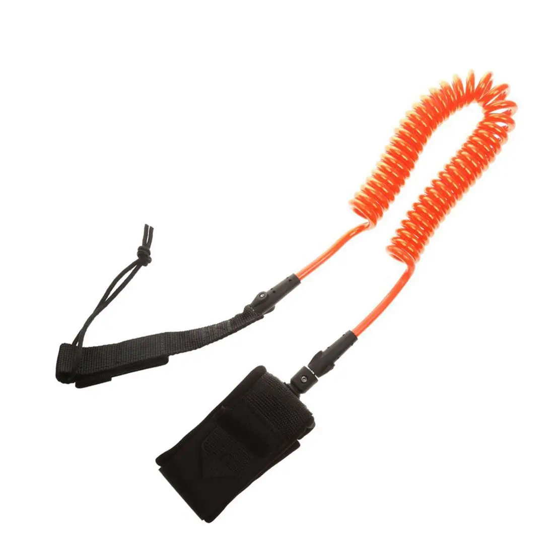 10ft Coiled SUP Surfboard Leash with rubber Padded Cuff and Double