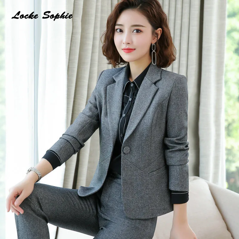 1pcs Women's Plus size Blazers coats 2019 Autumn cotton blend Small Suits jackets ladies Skinny Office Blazers Suits coats