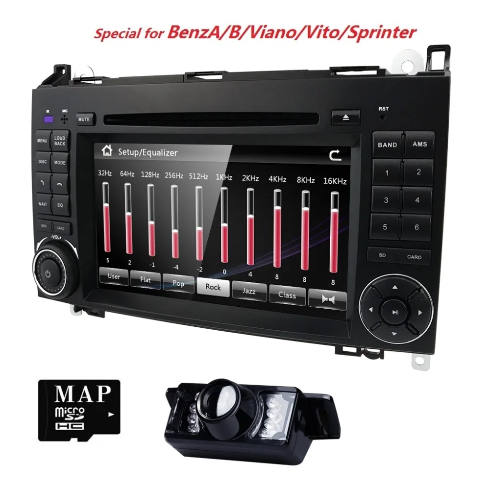 Excellent 7" AutoRadio Car Multimedia Player For Mercedes/Benz/Sprinter/B200/B-class/Vito/Viano W245/B170/W209/W169 2Din DVD GPS Navi SWC 3