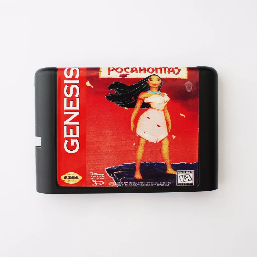 Pocahontas 16 бит sega MD игровая карта для sega Mega Drive для Genesis