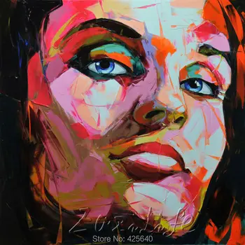 

Palette knife painting portrait Palette knife Face Oil painting Impasto figure on canvas Hand painted Francoise Nielly 26