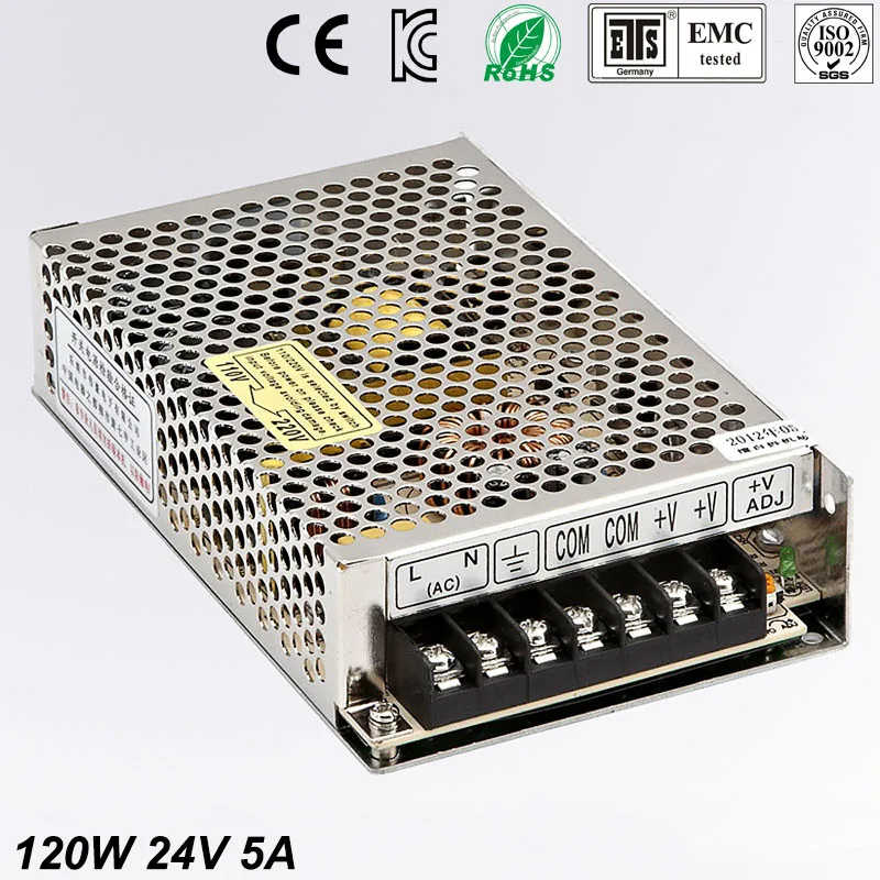 

120W 24V 5A Mini size LED Switching Power Supply Transformer 220V AC to DC 24V output power supply input 110/220v